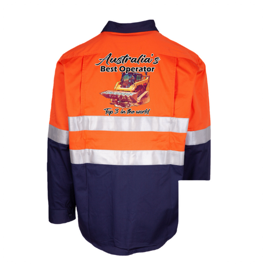 Mens HiVis- Australia’s best operator- Skidsteer- ORANGE