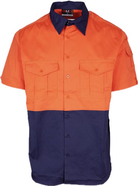 Mens HiVis- S/S- Orange - Teamwork