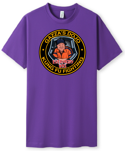 Unisex T-Shirt- Gazzas Dojo- Front only Purple