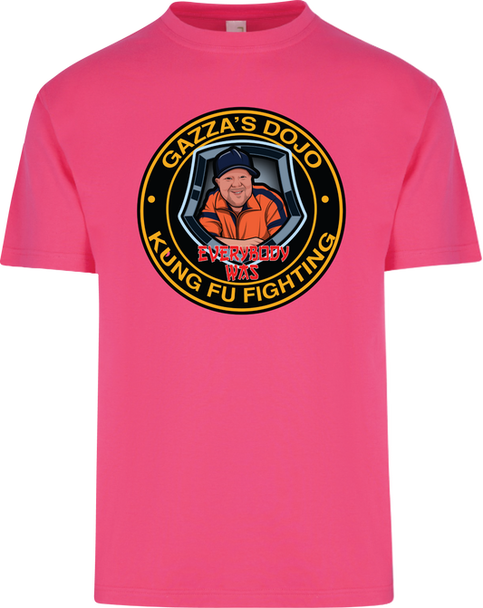 Unisex T-Shirt- Gazzas Dojo- Front only Pink