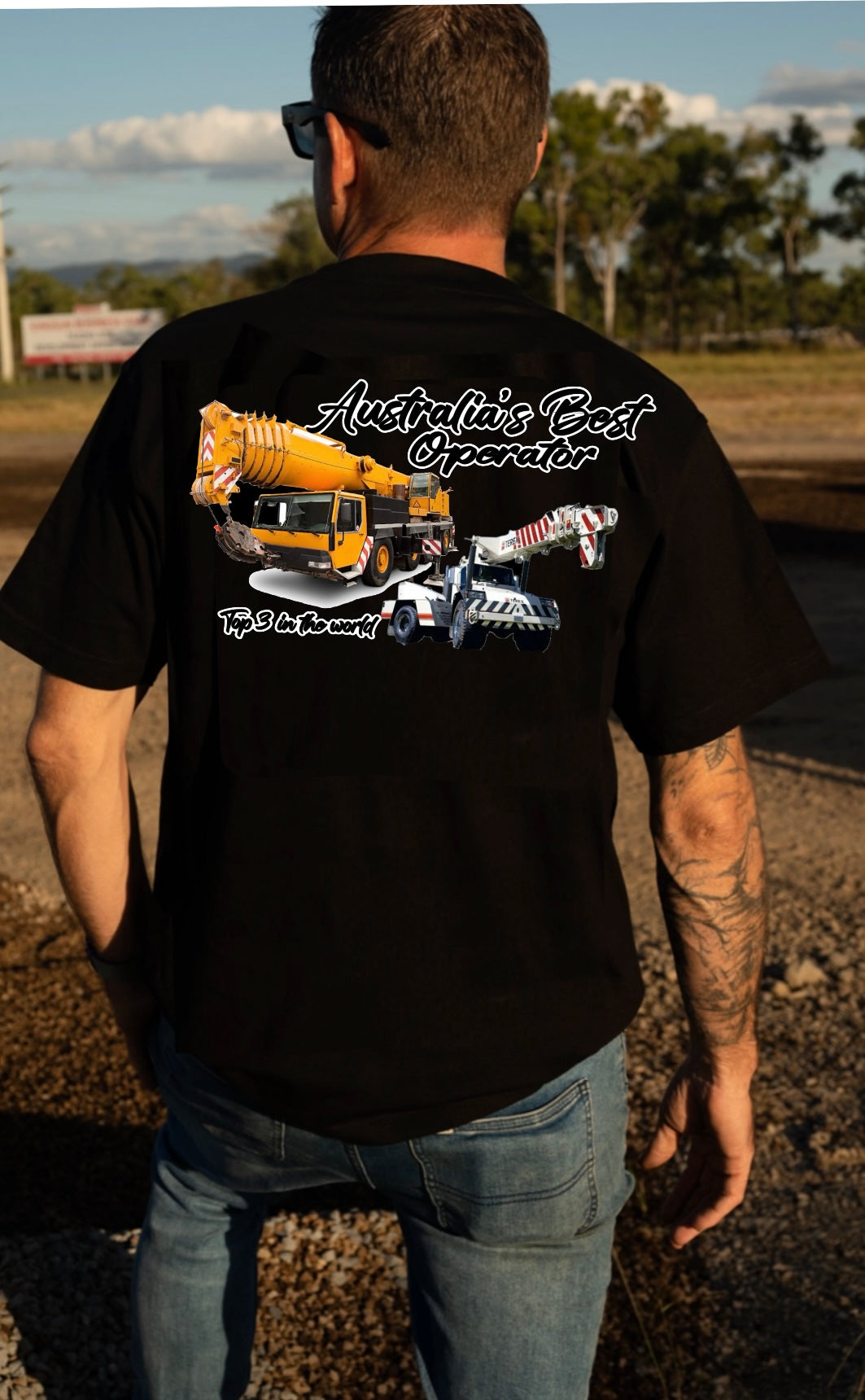 Mens T-Shirt- Australia’s best Operator- Crane