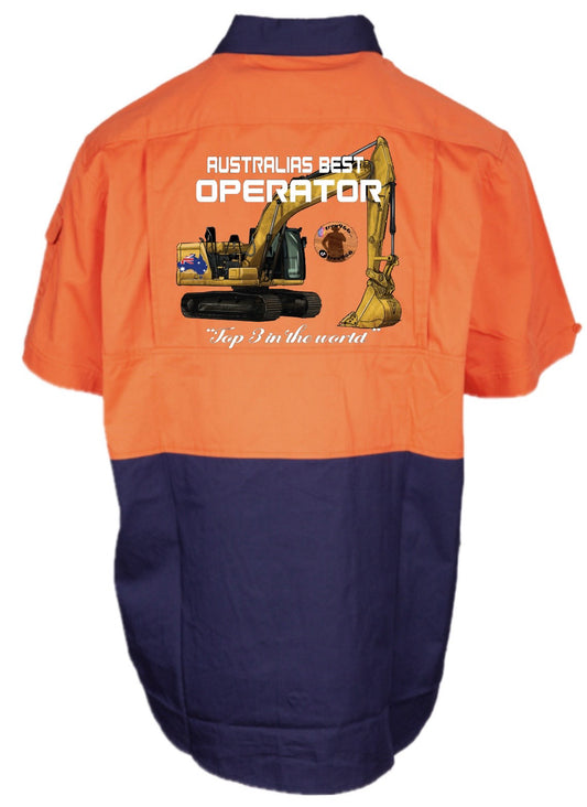 Mens HiVis- S/S- Orange - Excavator