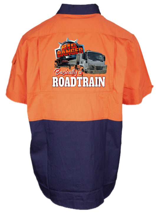 Mens HiVis- S/S- Orange - ROADTRAIN
