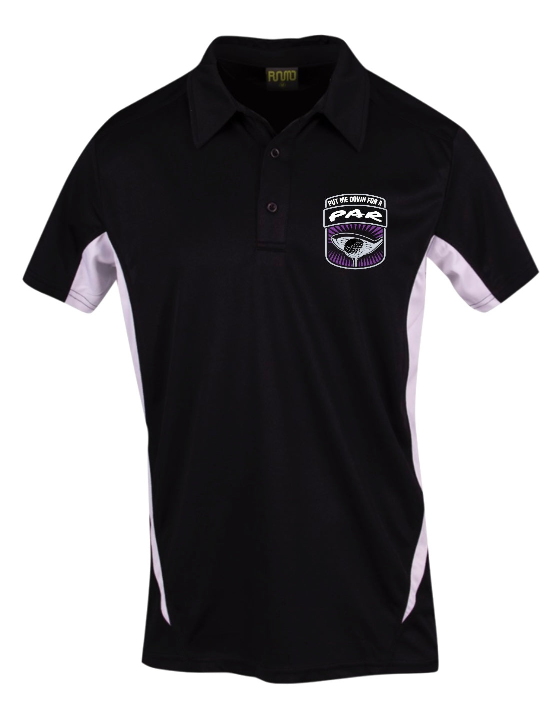 Dress Polo- Put me down for a par- Black