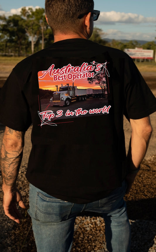 Mens T-Shirt- Australia’s best operator- Truck and Dog