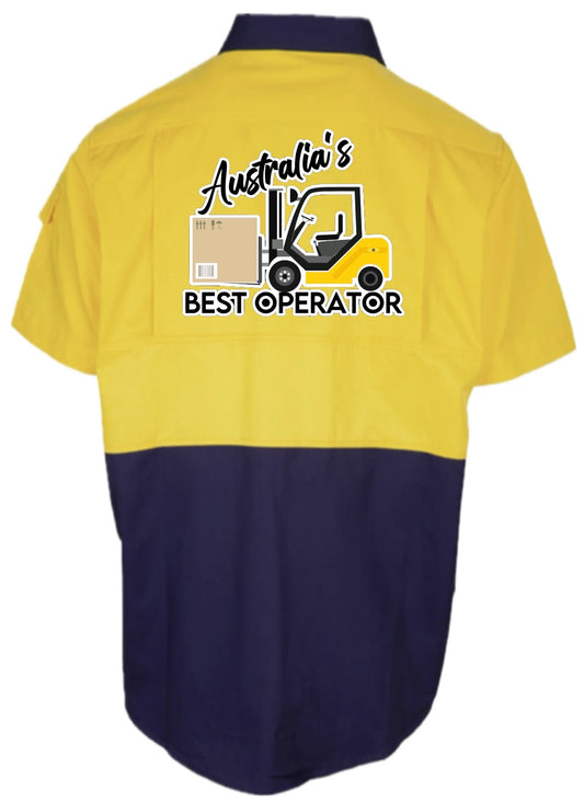 Mens HiVis- S/S- Yellow - Forklift