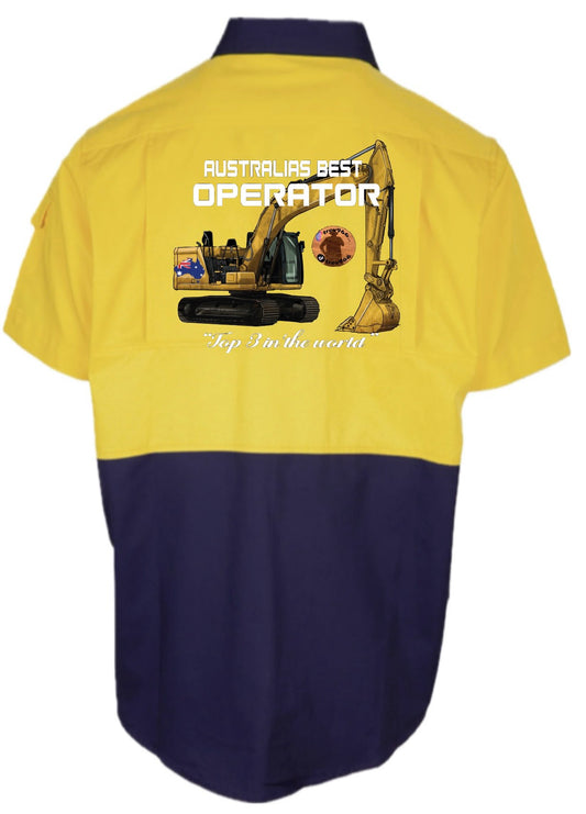 Mens HiVis- S/S- Yellow - Excavator