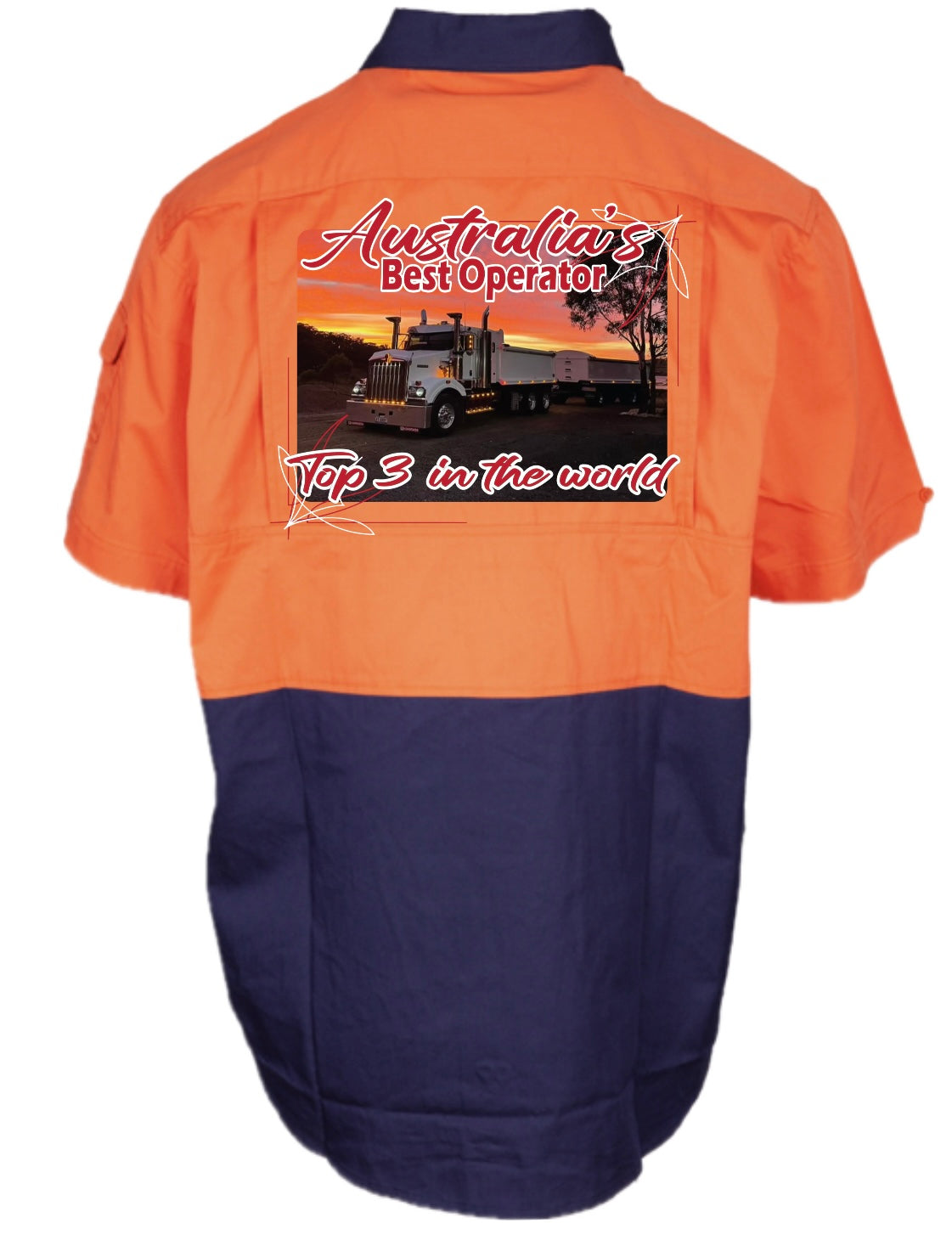 Mens HiVis- S/S- Orange - Truck & Dog