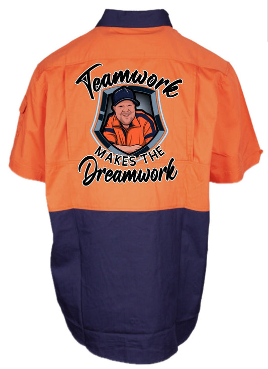 Mens HiVis- S/S- Orange - Teamwork