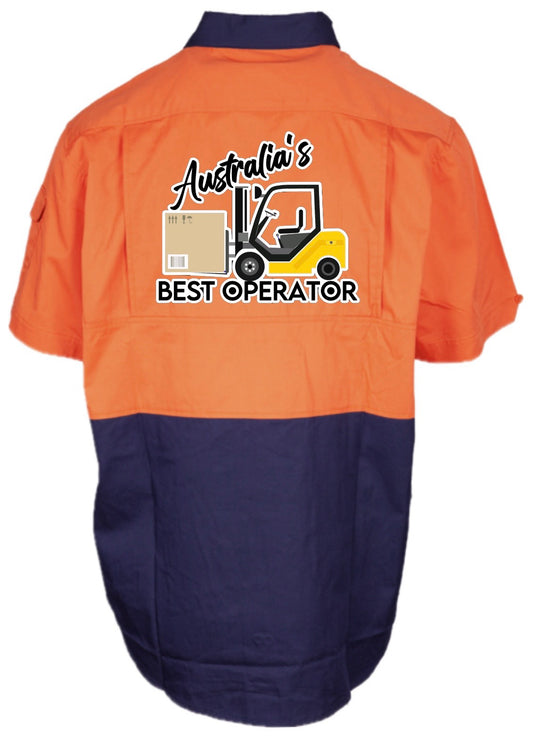 Mens HiVis- S/S- Orange - Forklift