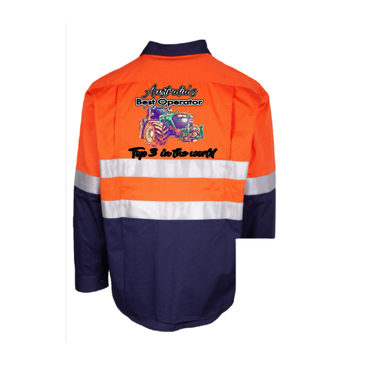 Mens HiVis- Australia’s best operator- Tractor- ORANGE