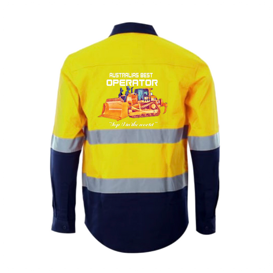 Mens HiVis- Australia’s best operator- Dozer- YELLOW