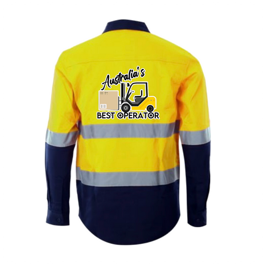 Mens HiVis- Australia’s best operator- Forklift- YELLOW