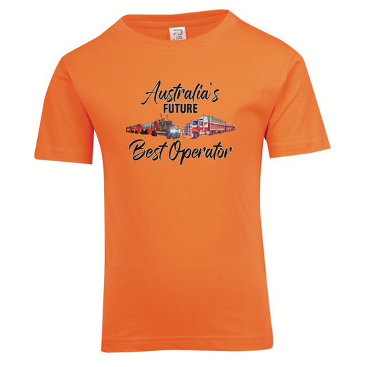 Kids T-Shirt- Truck- Orange