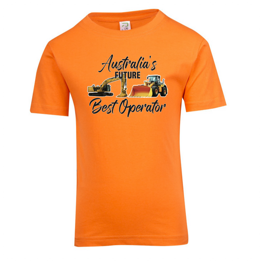 Kids T-Shirt-Exc Loader- Orange