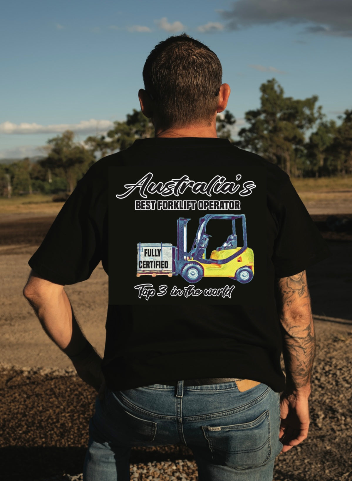 Mens T-Shirt- Australia’s best operator- Forklift