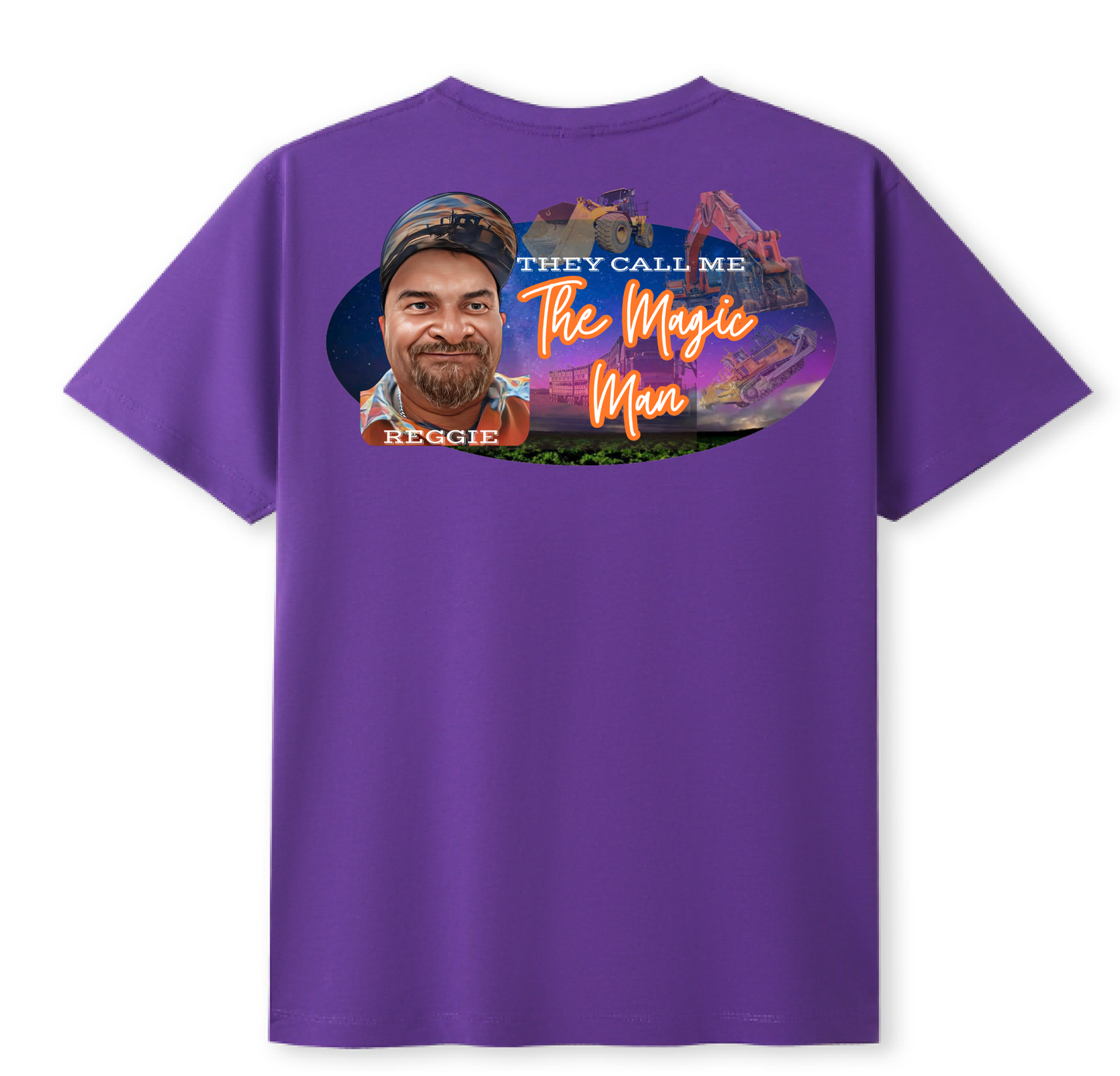 Unisex T-Shirt- Reggie-Magic Man Purple